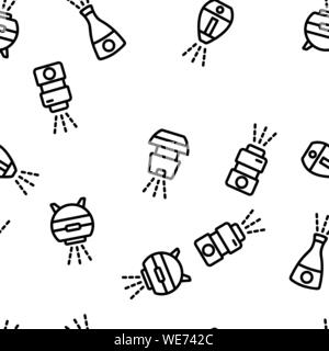 Different Humidifier Seamless Pattern Stock Vector