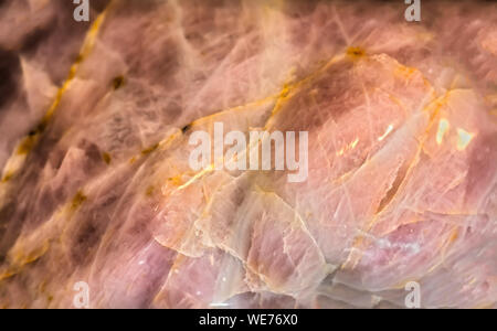 Fluorite mineral stone with various stone artifacts from the crystallization of volcanic rock create unique in the natural world Stock Photo