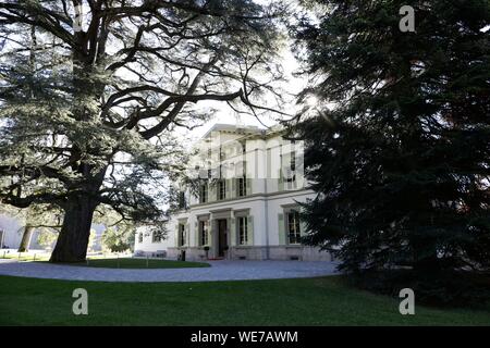 Switzerland, Vaud Canton, Corsier sur Vevey, Chaplin museum or Chaplins world, established with Grevin sa on Charlie Chaplin's property Stock Photo