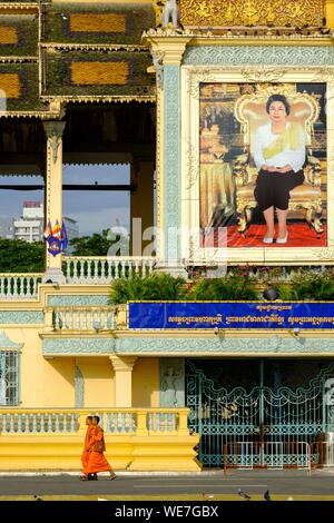 Cambodia, Phnom Penh, the Royal Palace, residence of the King of Cambodia, built in 1860 Stock Photo