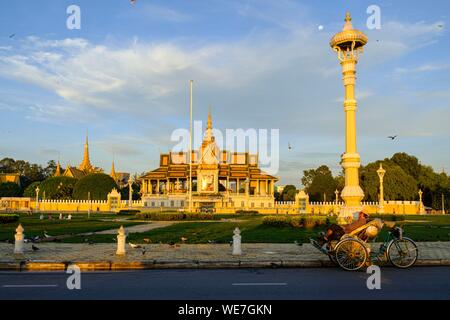 Cambodia, Phnom Penh, the Royal Palace, residence of the King of Cambodia, built in 1860 Stock Photo