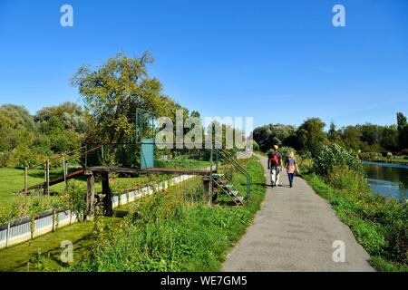 France, Somme, Amiens, the Hortillonnages are old marshes filled to create a mosaic of floating gardens surrounded by canals Stock Photo