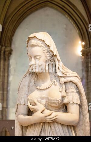 France, Seine Saint Denis, Saint Denis, the cathedral basilica, tomb of Louis XVI and Marie Antoinette Stock Photo