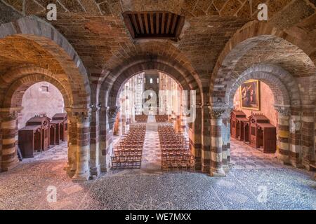France, Haute Loire, Brioude, Basilica of Saint Julien Stock Photo