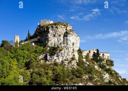 France, Alpes Maritimes, the hilltop village of Eze Stock Photo