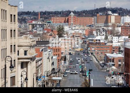 Canada, Quebec province, Eastern Townships or Estrie, City of Sherbrooke, Downtown, King Street Stock Photo