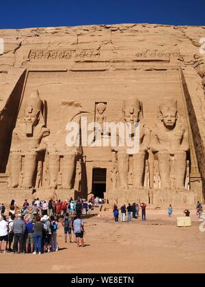Egypt, Upper Egypt, Nubia, Abu Simbel, World Heritage Site Stock Photo