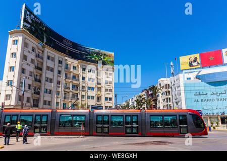 Morocco, Casablanca, Omar Al Khiam Boulevard Stock Photo