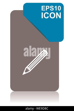 Pencil black and blue vector pointer icon on white background in eps 10 Stock Vector