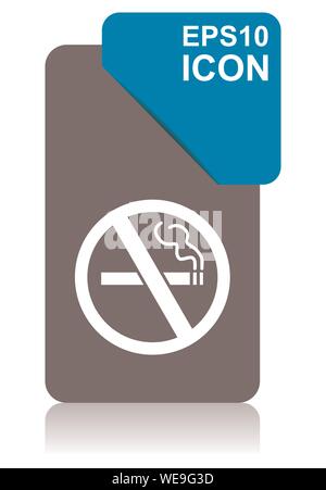 No smoking black and blue vector pointer icon on white background in eps 10 Stock Vector