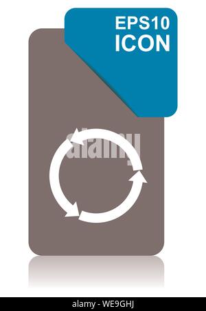 Reload web black and blue vector pointer icon on white background in eps 10 Stock Vector