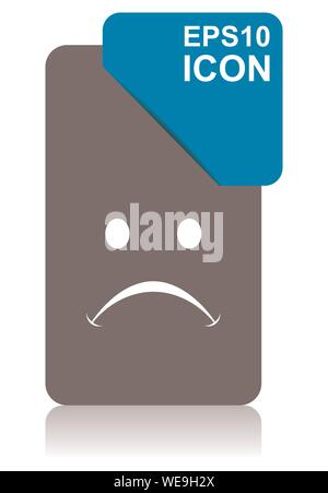 Cry black and blue vector pointer icon on white background in eps 10 Stock Vector