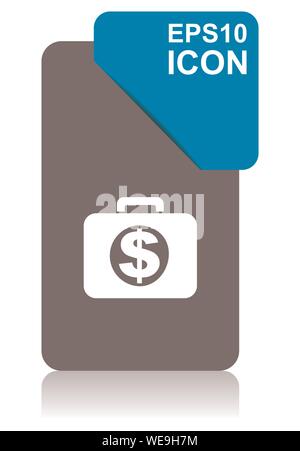 Financial black and blue vector pointer icon on white background in eps 10 Stock Vector
