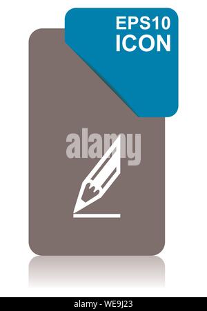 Pencil black and blue vector pointer icon on white background in eps 10 Stock Vector