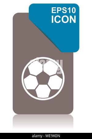 Soccer black and blue vector pointer icon on white background in eps 10 Stock Vector