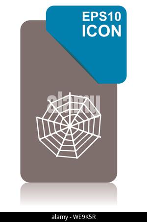Spider web black and blue vector pointer icon on white background in eps 10 Stock Vector