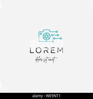 Camera Leaf Logo Template Design Vector Icon Stock Vector