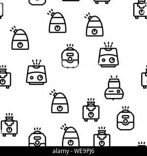 Different Humidifier Seamless Pattern Stock Vector