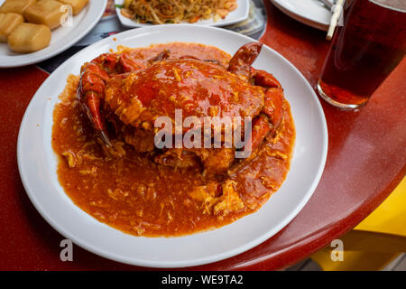 Singapore crab dish in Singapore Stock Photo