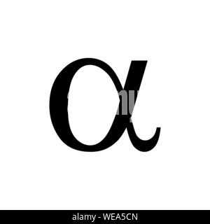 Black Alpha symbol Stock Vector