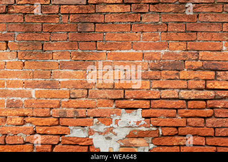 Old red brick wall texture, high resolution background Stock Photo