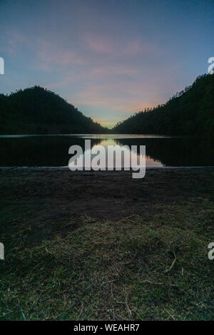 Ranu Kumbolo lake is holy lake for hindu located in bromo tengger semeru national park in malang lumajang east java indonesia Stock Photo