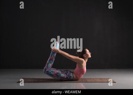 Half Bow Pose (Ardha Dhanurasana) Instructions & Photos • Yoga Basics | Bow  pose, Bow pose yoga, Basic yoga