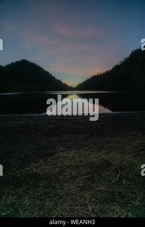 Ranu Kumbolo lake is holy lake for hindu located in bromo tengger semeru national park in malang lumajang east java indonesia Stock Photo