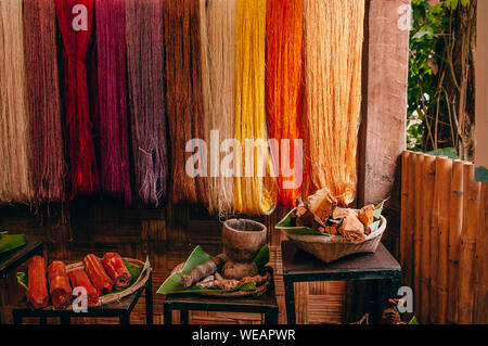 Process For Making Silk Thread silk production process, colorful raw silk thread Stock Photo - Alamy