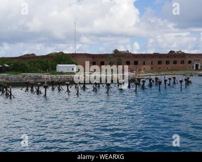 Fort Jefferson at the Dry Tortugas National Park is one of the top attractions in Florida. Stock Photo