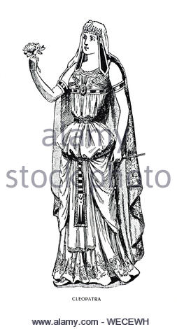 Cleopatra, vintage illustration from 1900 Stock Photo