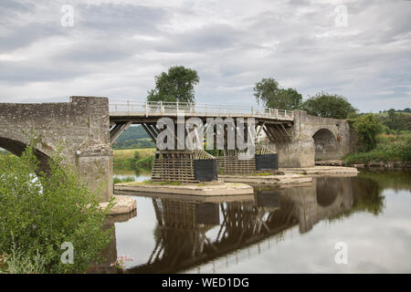 Whitney Toll Bridge at Hay-on-Wye Stock Photo