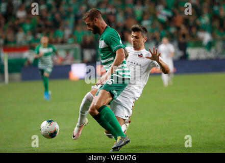 BUDAPEST, HUNGARY - AUGUST 4: Miha Blazic of Ferencvarosi TC controls the  ball during the UEFA Champions League Third Qualifying Round 1st Leg match  between Ferencvarosi TC and SK Slavia Praha at