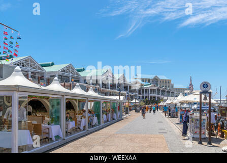 Shops and restaurants at the V&A Waterfront, Cape Town, Western Cape, South Africa Stock Photo