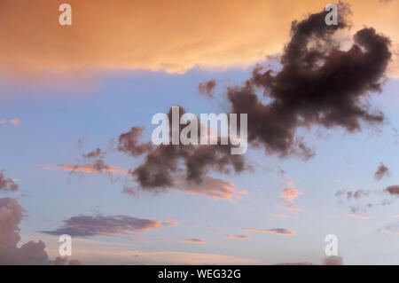 gray cloud in the sky, storm rain clouds Stock Photo