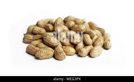 Nuts, Peanut Isolated On White Background Stock Photo