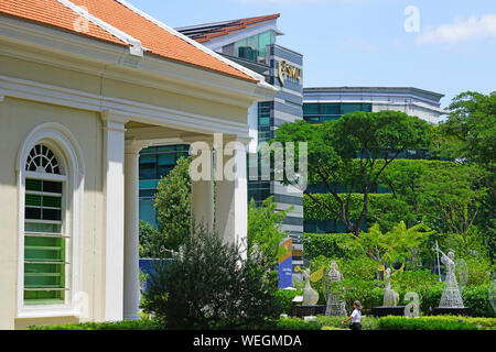 SINGAPORE -23 AUG 2019- View of the Singapore Management University (SMU), a business school funded by the national government of Singapore, home to m Stock Photo