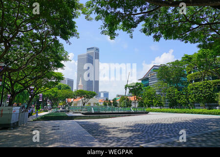 SINGAPORE -23 AUG 2019- View of the Singapore Management University (SMU), a business school funded by the national government of Singapore, home to m Stock Photo