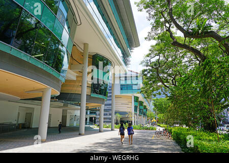 SINGAPORE -23 AUG 2019- View of the Singapore Management University (SMU), a business school funded by the national government of Singapore, home to m Stock Photo