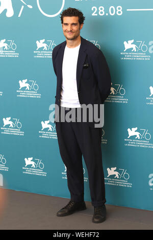 Italy, Lido di Venezia, August 30, 2019 : Photocall of the movie 'J'Accuse', director Roman Polanski. In the picture Louis Garrel. 76th Venice Film Fe Stock Photo