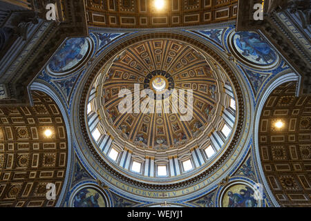 Interior St Peters Basilica Church, Rome, Italy Stock Photo