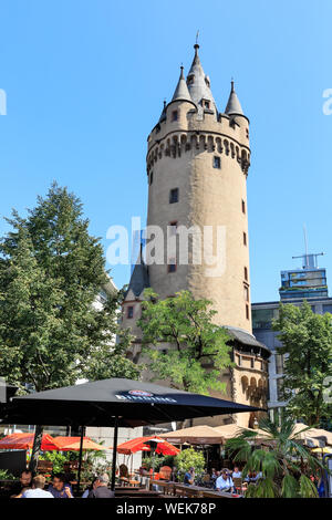 Eschenheimer Turm, Eschenheim Tower city gate, landmark and part of the medieval city fortifications of Frankfurt am Main,  Germany Stock Photo