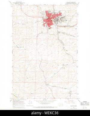 USGS Topo Map Washington State WA Pullman 243313 1964 24000 Restoration Stock Photo