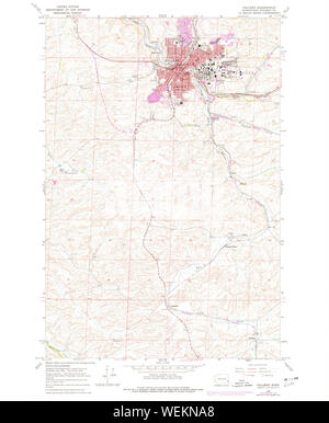 USGS Topo Map Washington State WA Pullman 243317 1964 24000 Restoration Stock Photo