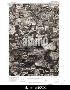 USGS Topo Map Washington State WA Pullman 243318 1975 24000 Restoration Stock Photo