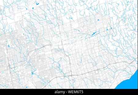 Markham map. Detailed vector map of Markham city administrative area ...