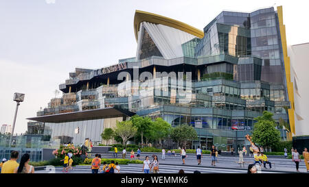 BANGKOK, THAILAND - MAY 6, 2019: Apple Store Iconsiam branch, the first official Apple store in Thailand has been opening for servicing many of people Stock Photo