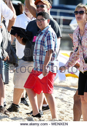 Aubrey Anderson-Emmons The cast of 'Modern Family' filming on Stock ...