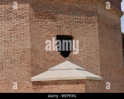 One of the top open windows at Fort Jefferson, Dry Tortugas National Park in Florida. Stock Photo