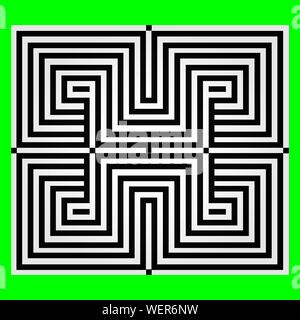 Abstract striped textured geometric seamless pattern. Vector. Stock Vector